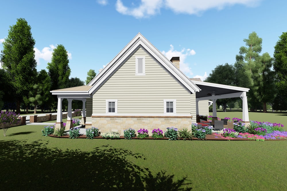 Rear View of this 3-Bedroom, 2593 Sq Ft Plan - 194-1029