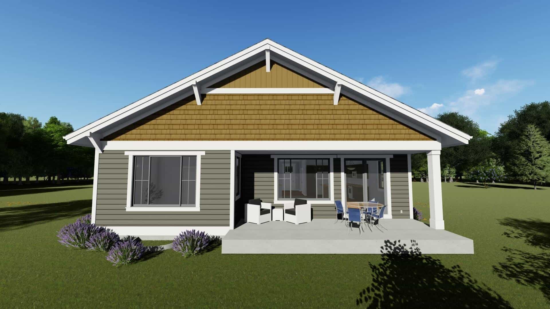Patio of this 2-Bedroom, 1378 Sq Ft Plan - 194-1031