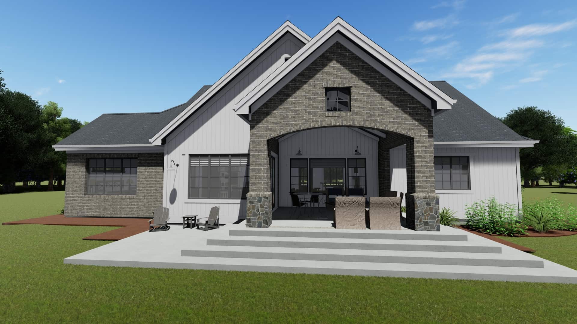 Rear View of this 3-Bedroom,2551 Sq Ft Plan -2551