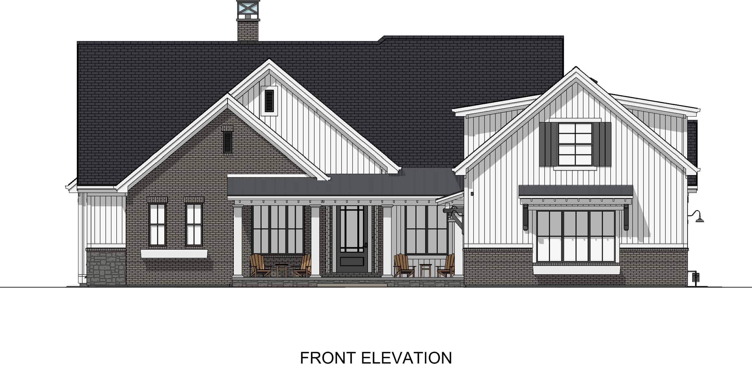 Home Plan Front Elevation of this 6-Bedroom,4702 Sq Ft Plan -194-1032