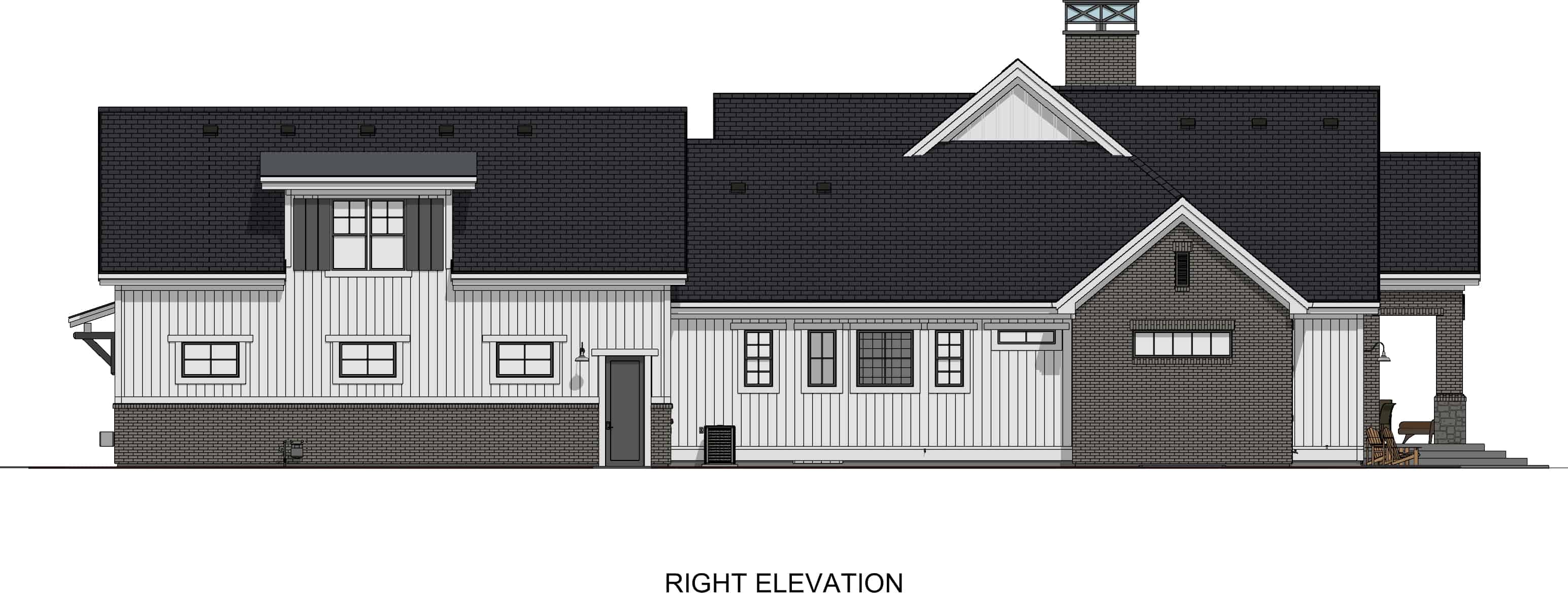 Home Plan Right Elevation of this 6-Bedroom,4702 Sq Ft Plan -194-1032