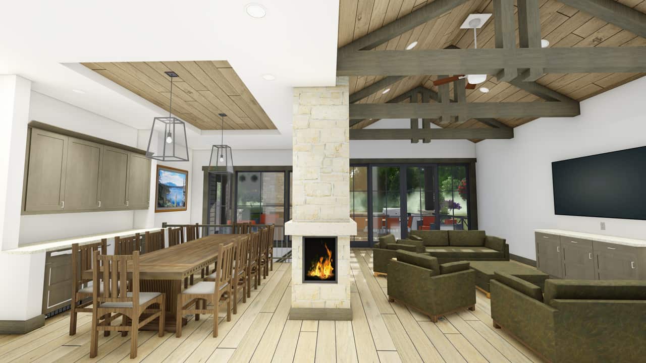 Living Room of this 4-Bedroom,2998 Sq Ft Plan -2998