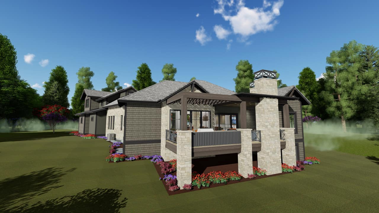 Rear View of this 4-Bedroom,2998 Sq Ft Plan -2998