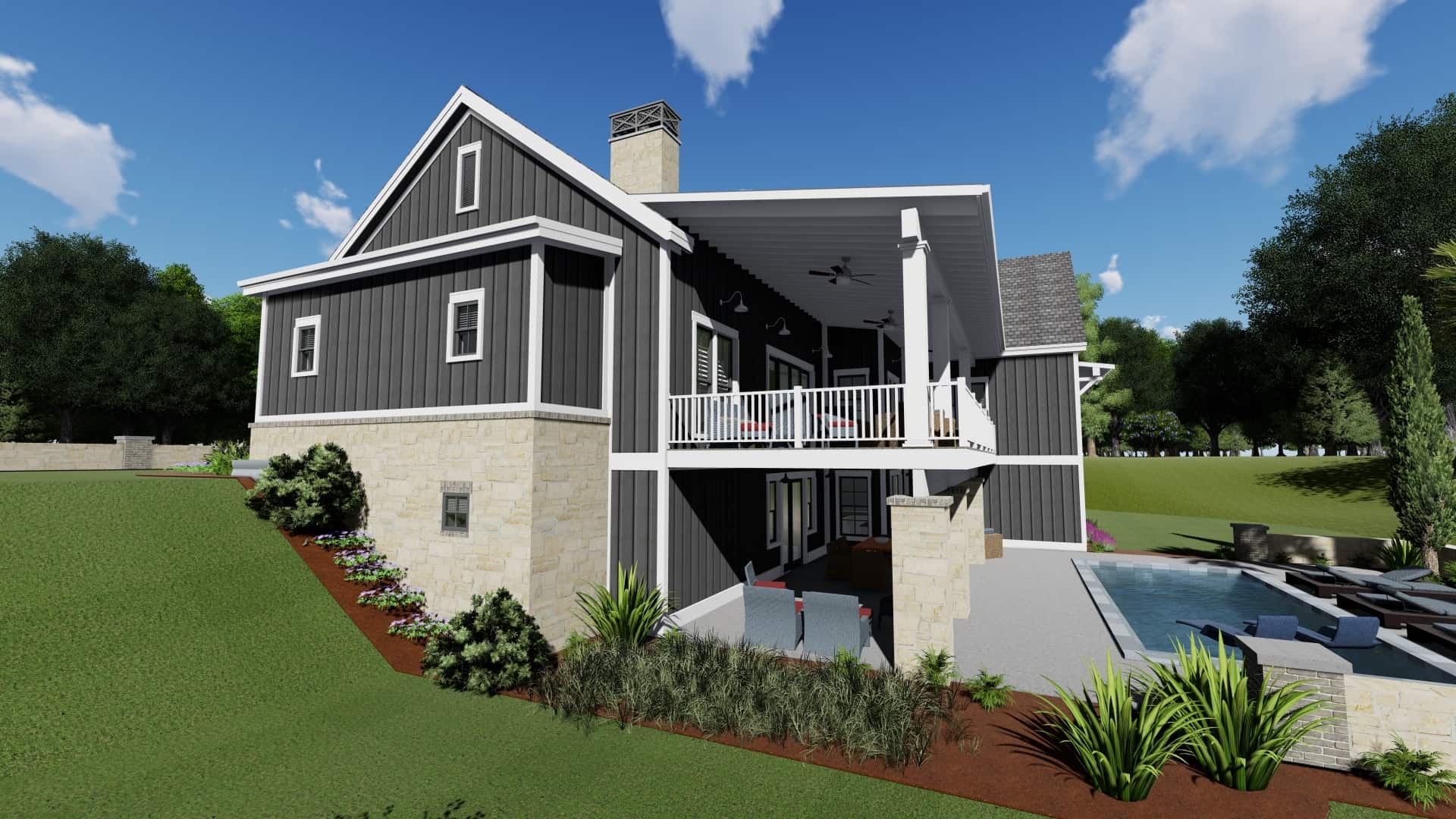 Side View of this 3-Bedroom,2923 Sq Ft Plan -2923