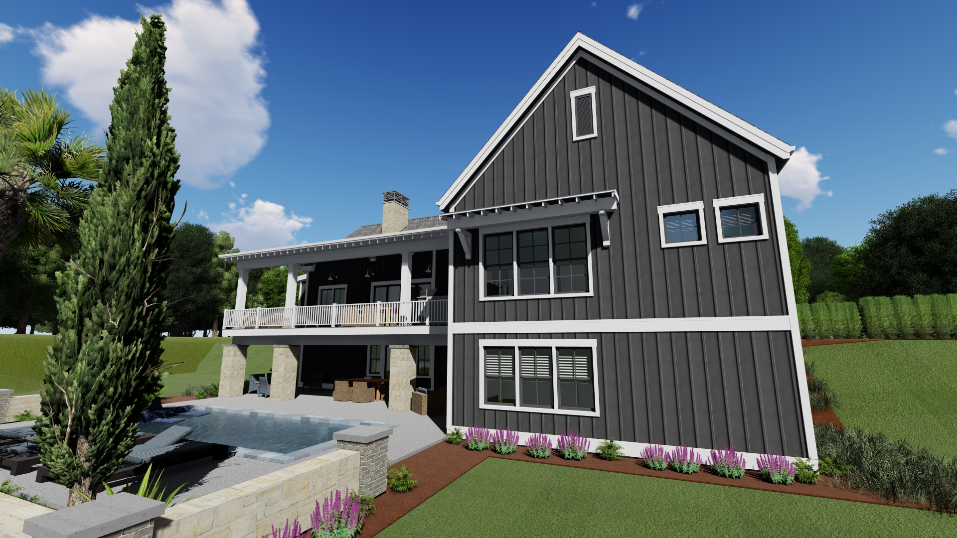 Rear View of this 3-Bedroom,2923 Sq Ft Plan -2923