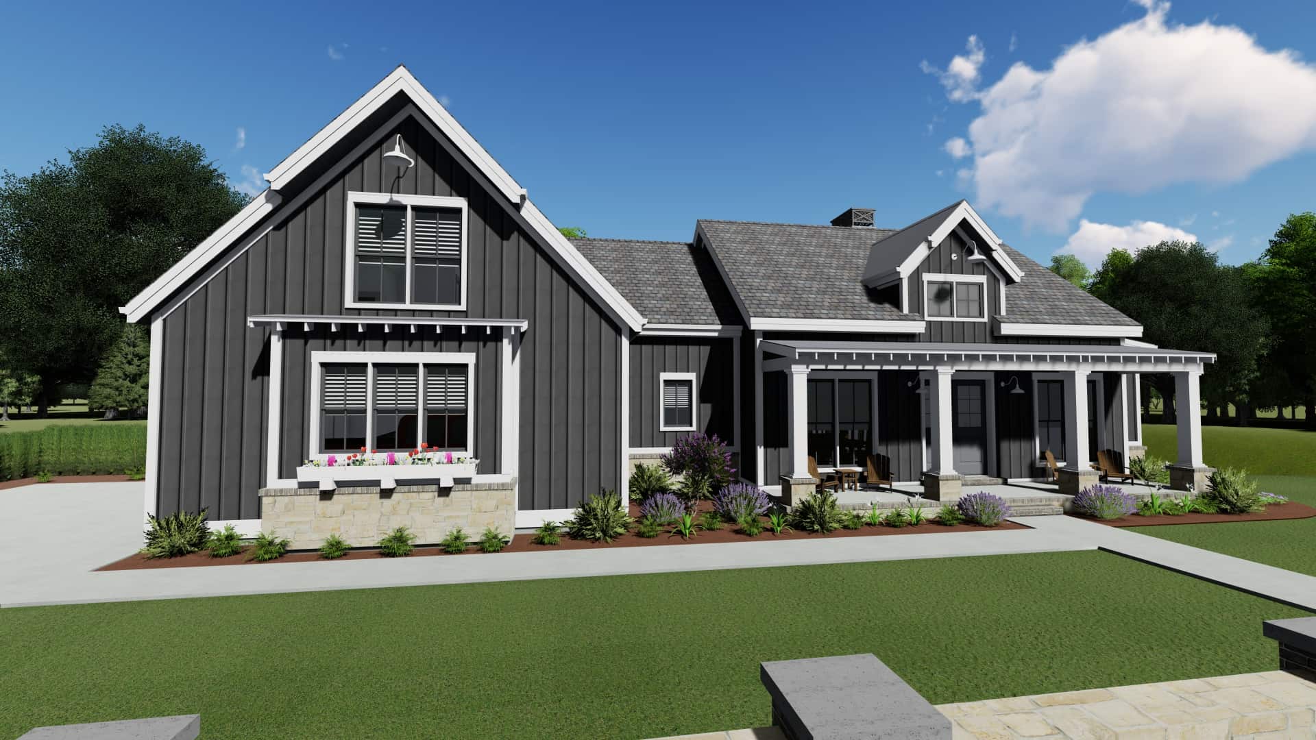 Rear View of this 3-Bedroom,2923 Sq Ft Plan -2923