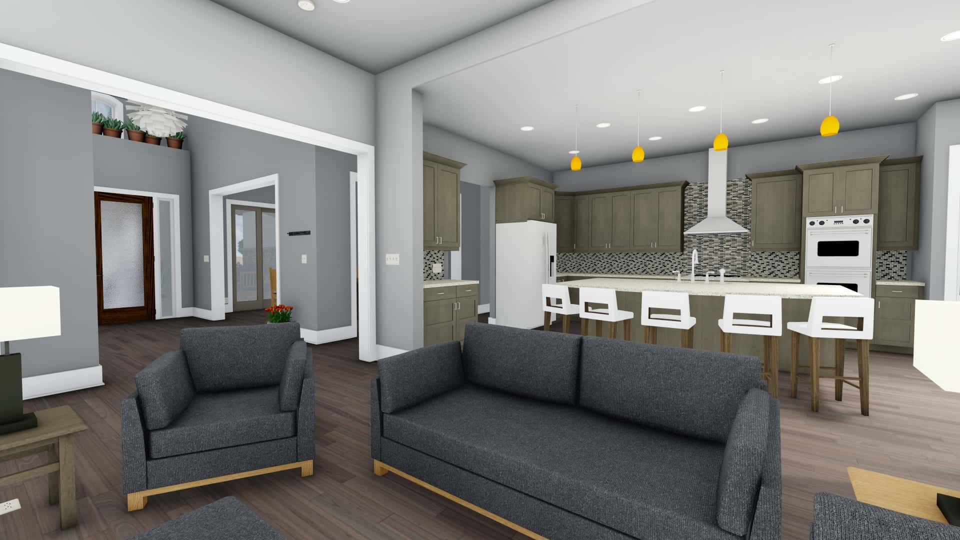 Living Room of this 3-Bedroom,3546 Sq Ft Plan -3546