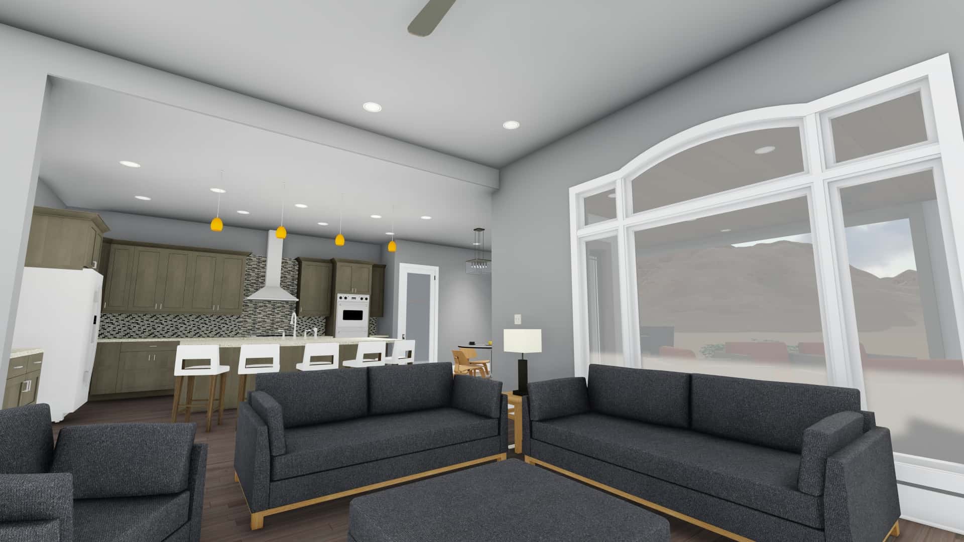 Living Room of this 3-Bedroom,3546 Sq Ft Plan -3546