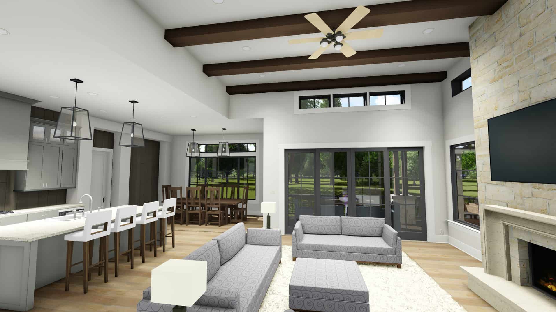 Living Room of this 4-Bedroom,2695 Sq Ft Plan -2695