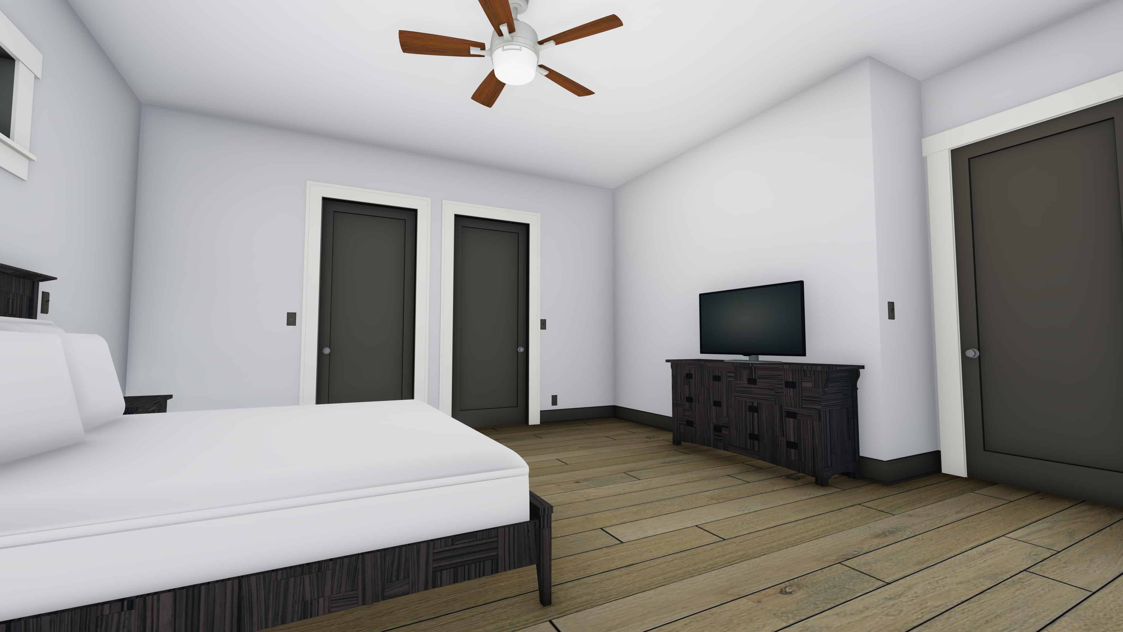 Side View of this 1-Bedroom, 810 Sq Ft Plan - 194-1039