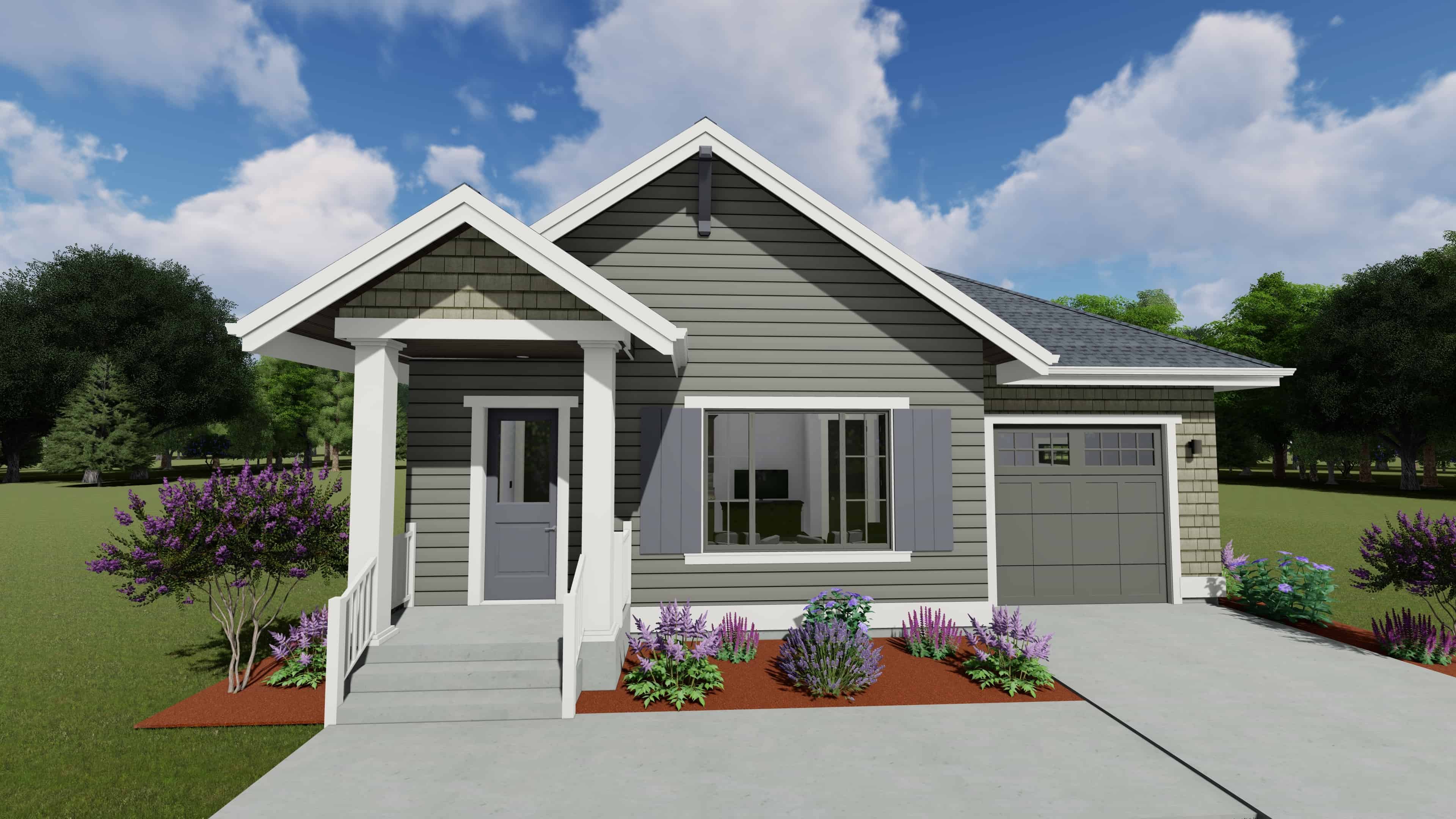 Small House Plans Home (ThePlanCollection: Plan #194-1039)