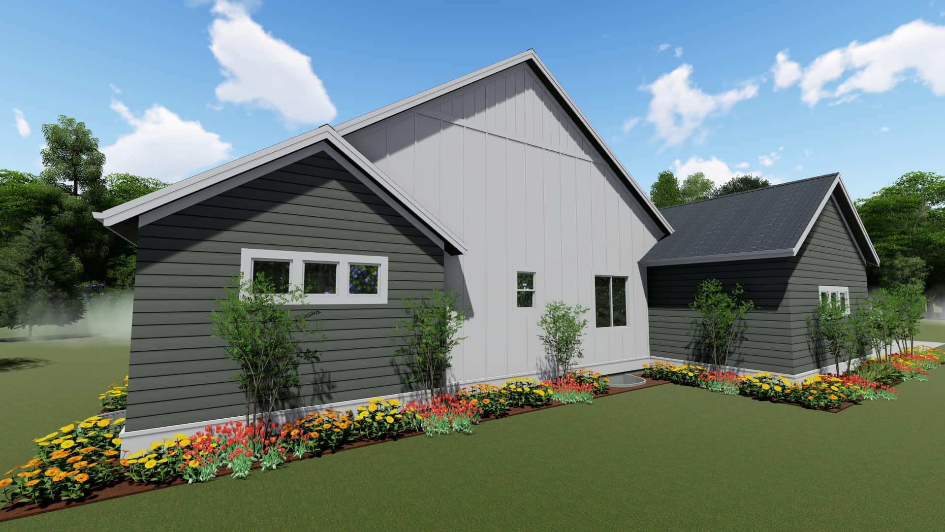Rear View of this 2-Bedroom, 1755 Sq Ft Plan - 194-1040