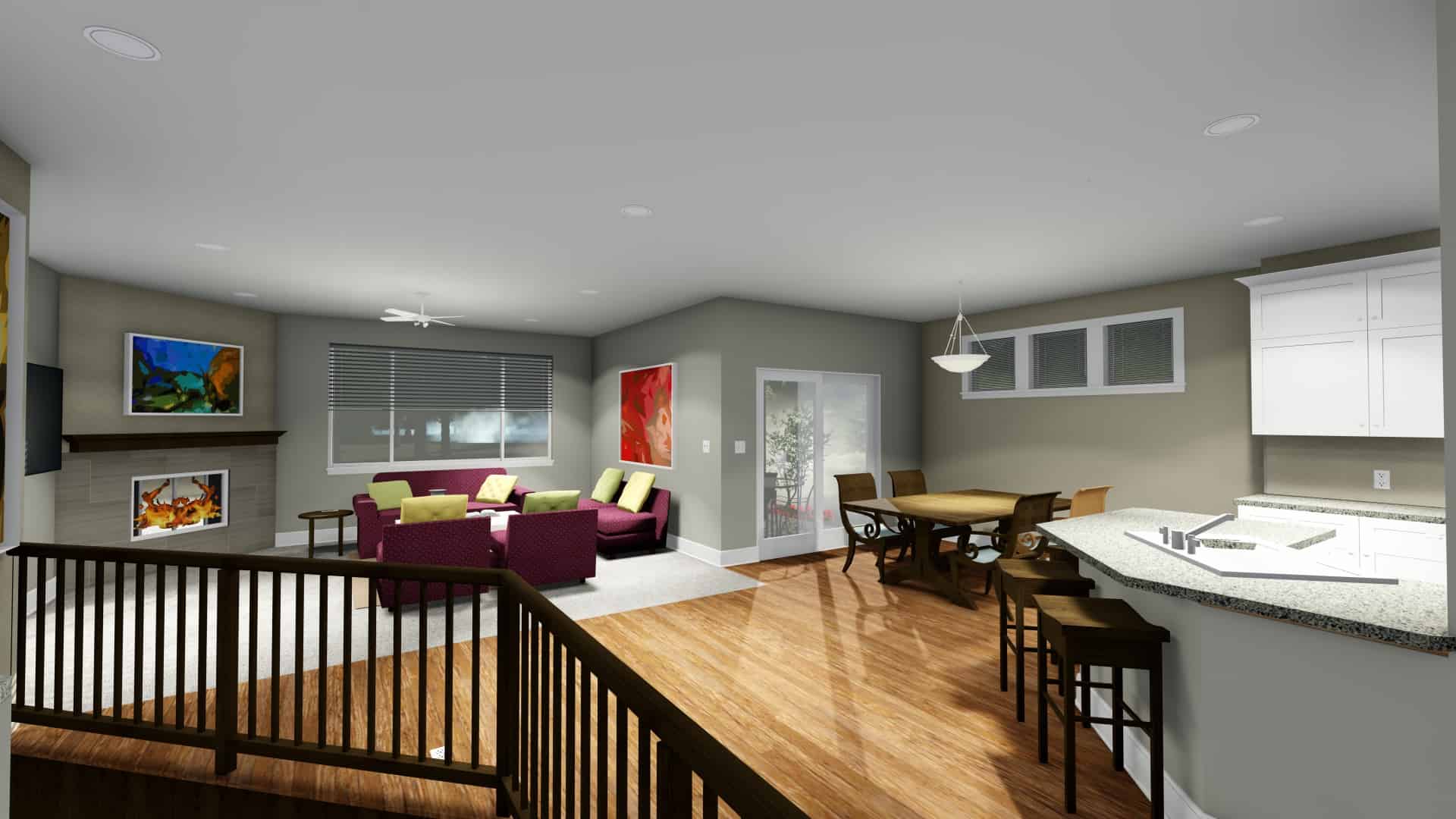 Great Room of this 2-Bedroom, 1755 Sq Ft Plan - 194-1040