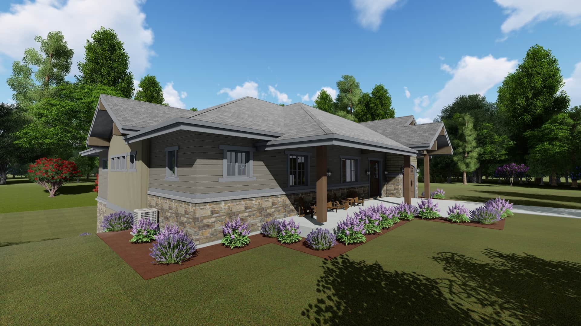 Side View of this 1-Bedroom, 1897 Sq Ft Plan - 194-1041