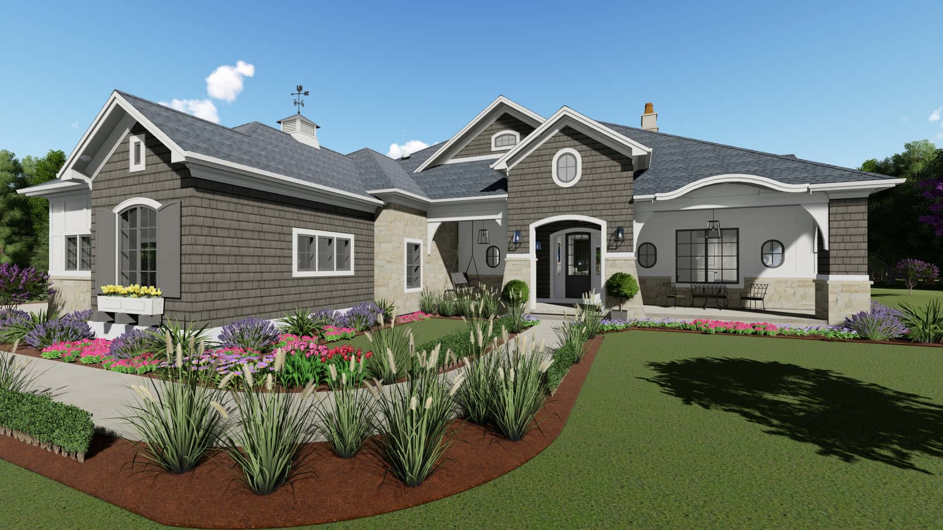 Front View of this 2-Bedroom, 3433 Sq Ft Plan - 194-1042