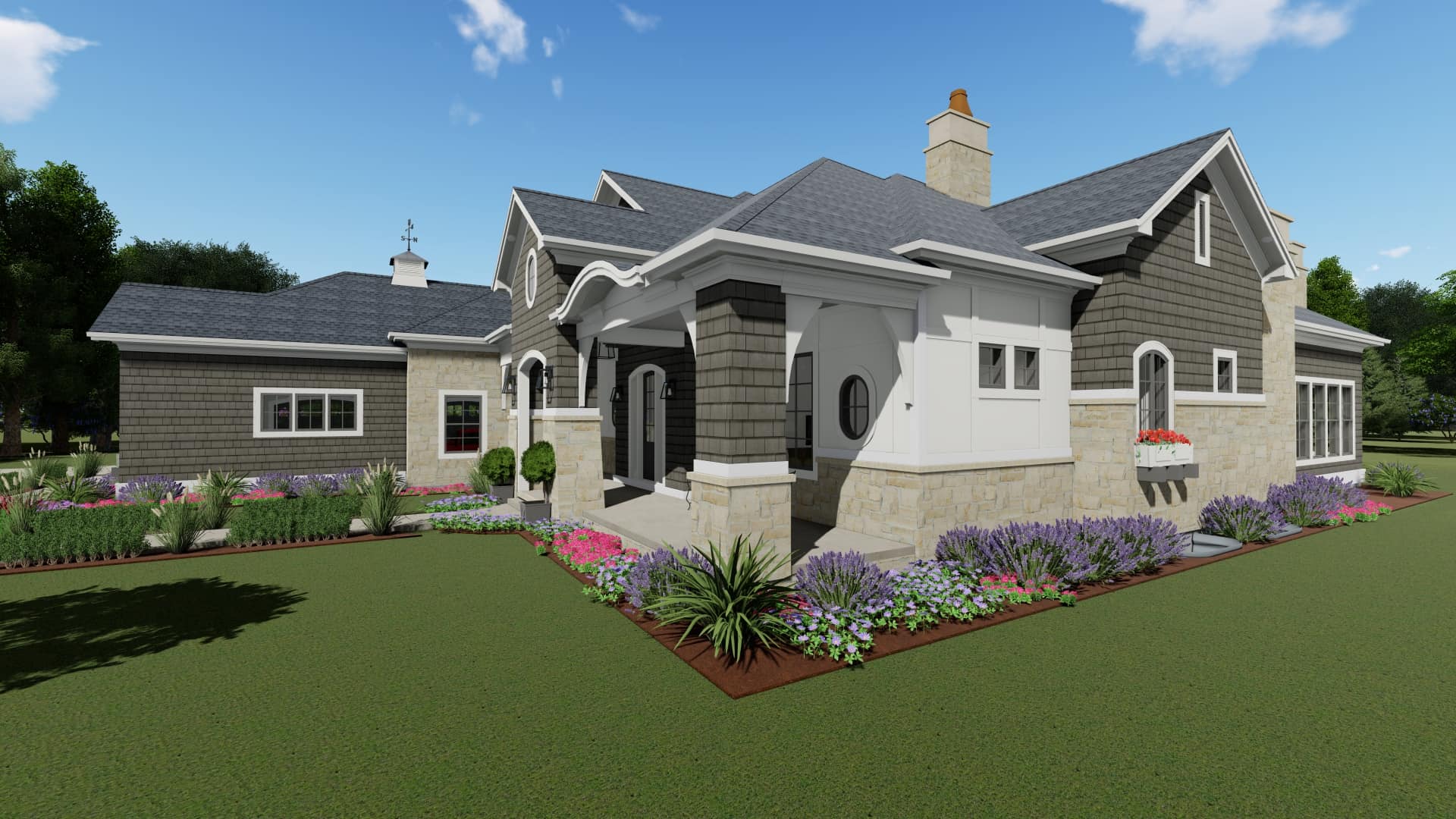 Side View of this 2-Bedroom, 3433 Sq Ft Plan - 194-1042