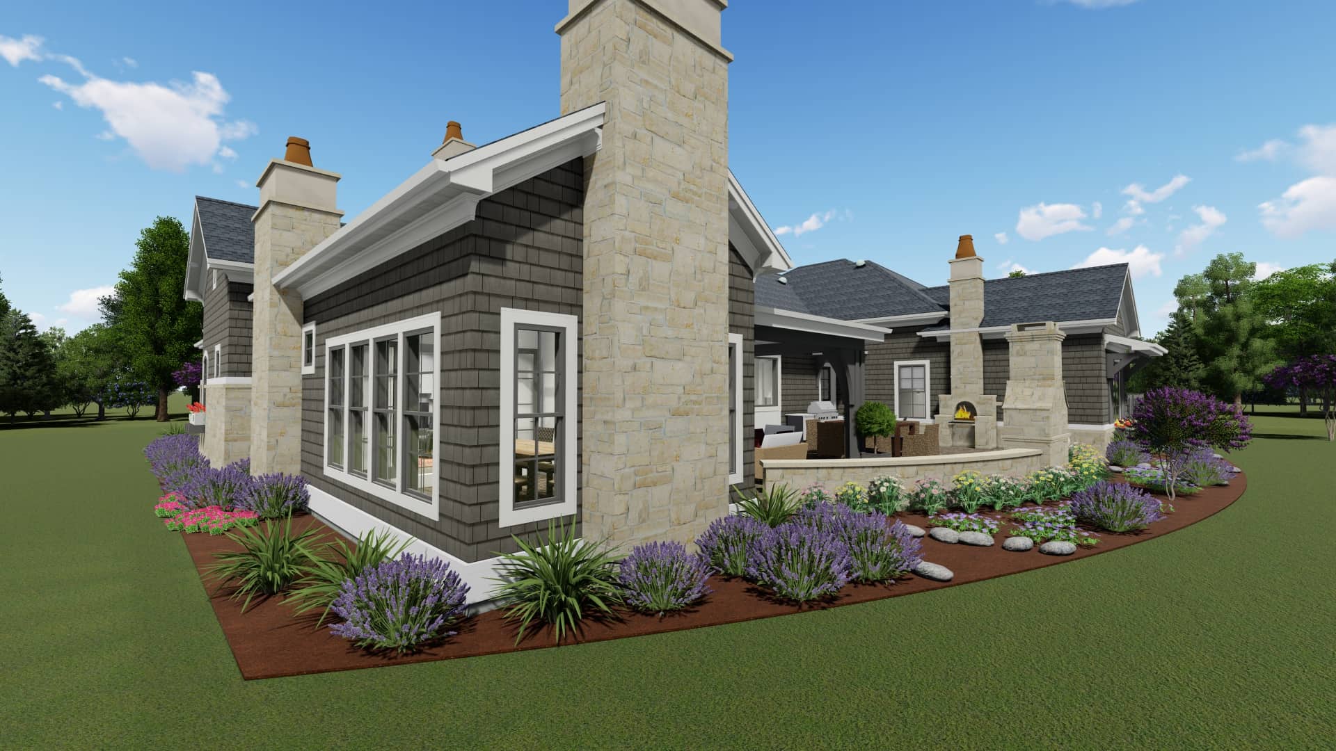 Side View of this 2-Bedroom, 3433 Sq Ft Plan - 194-1042