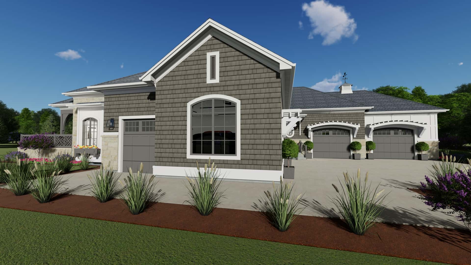 Side View of this 2-Bedroom, 3433 Sq Ft Plan - 194-1042