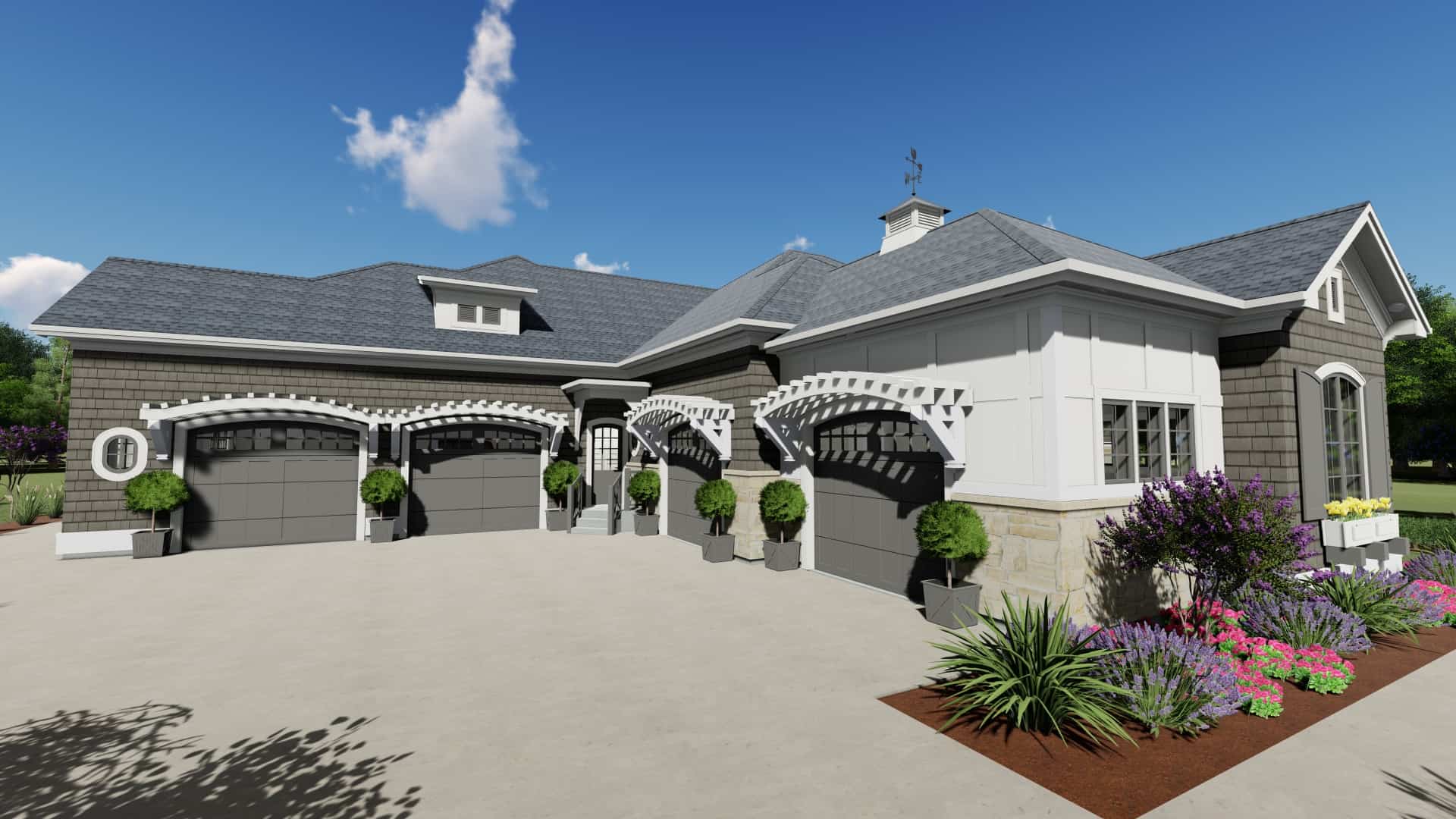 Side View of this 2-Bedroom, 3433 Sq Ft Plan - 194-1042