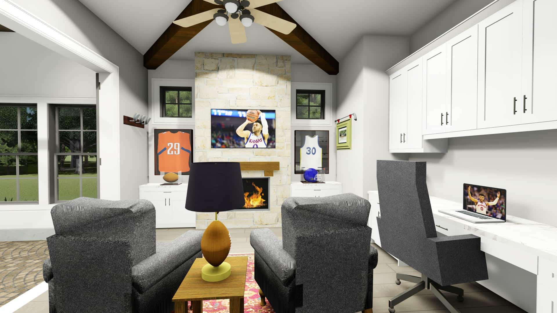 Home Office: Den of this 2-Bedroom, 3433 Sq Ft Plan - 194-1042