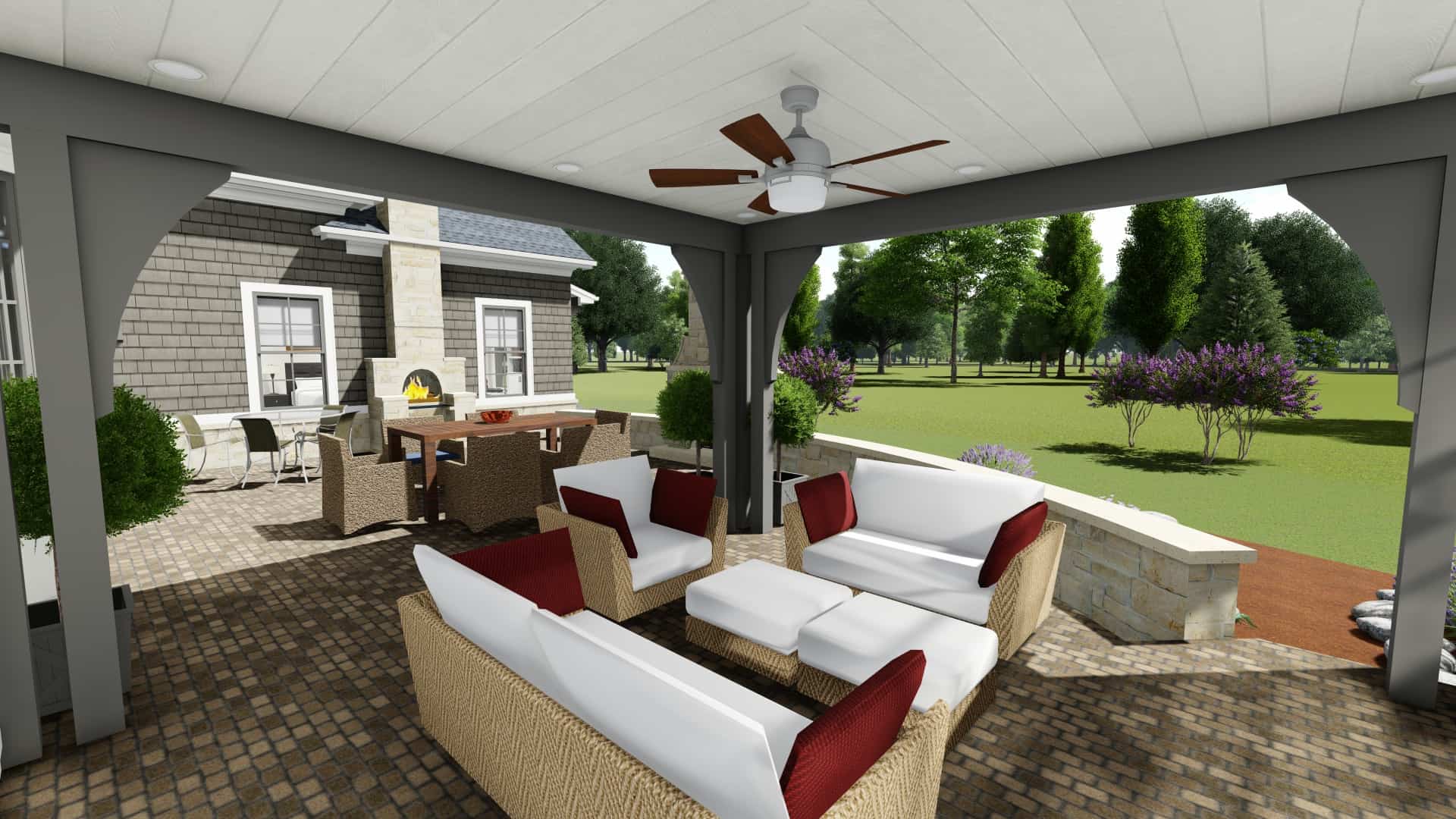 Porch of this 2-Bedroom, 3433 Sq Ft Plan - 194-1042