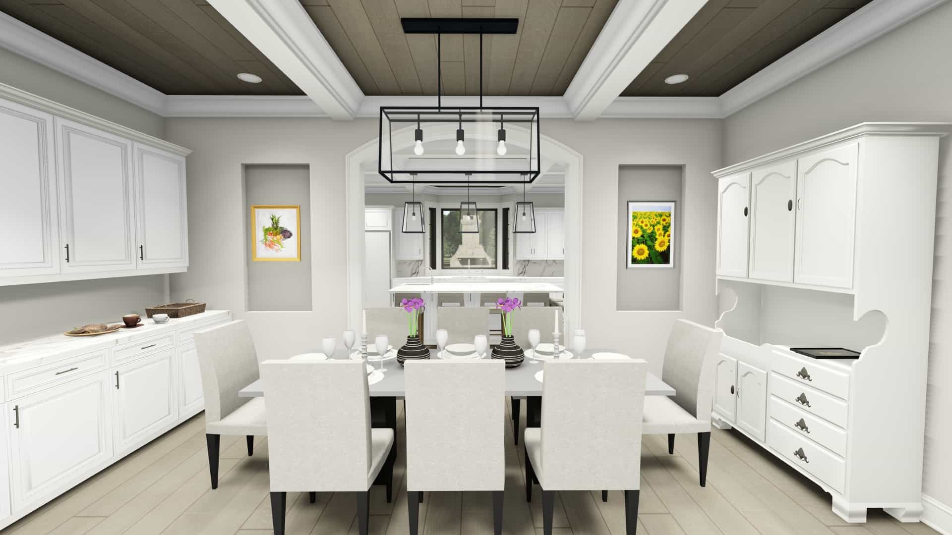 Dining Room of this 2-Bedroom, 3433 Sq Ft Plan - 194-1042