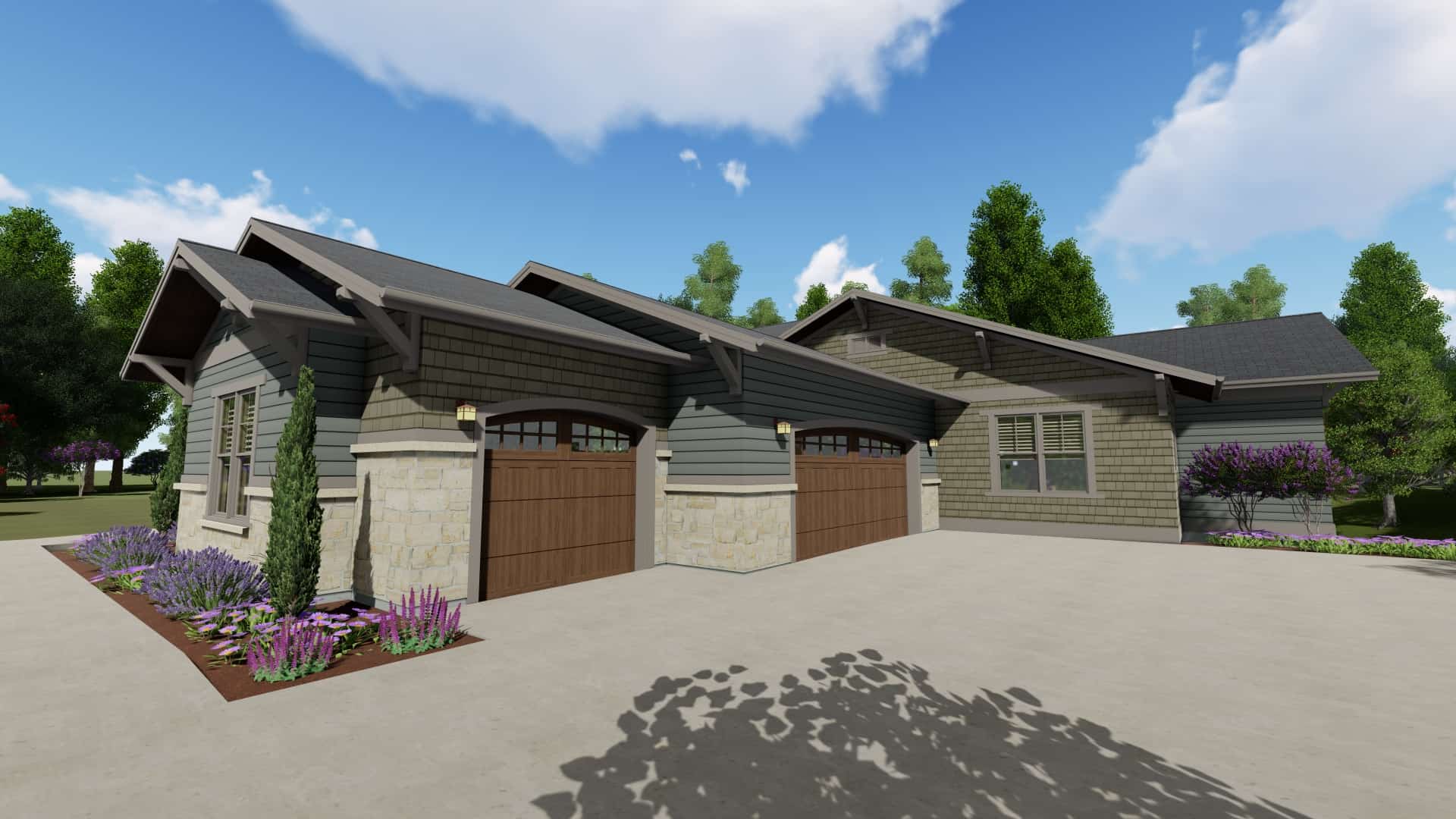 Garage of this 4-Bedroom, 3893 Sq Ft Plan - 194-1043