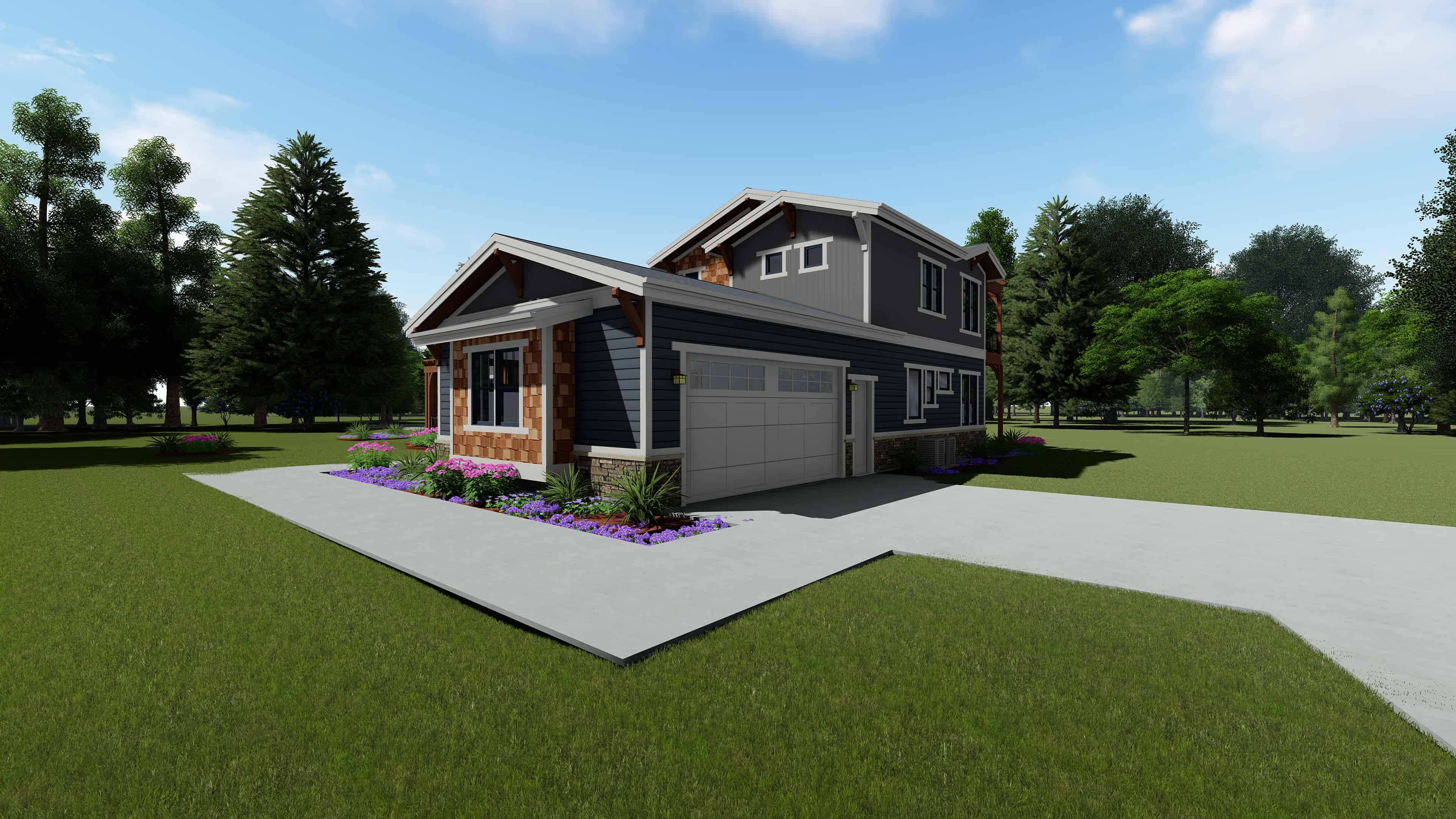 Side View of this 5-Bedroom, 4602 Sq Ft Plan - 194-1044