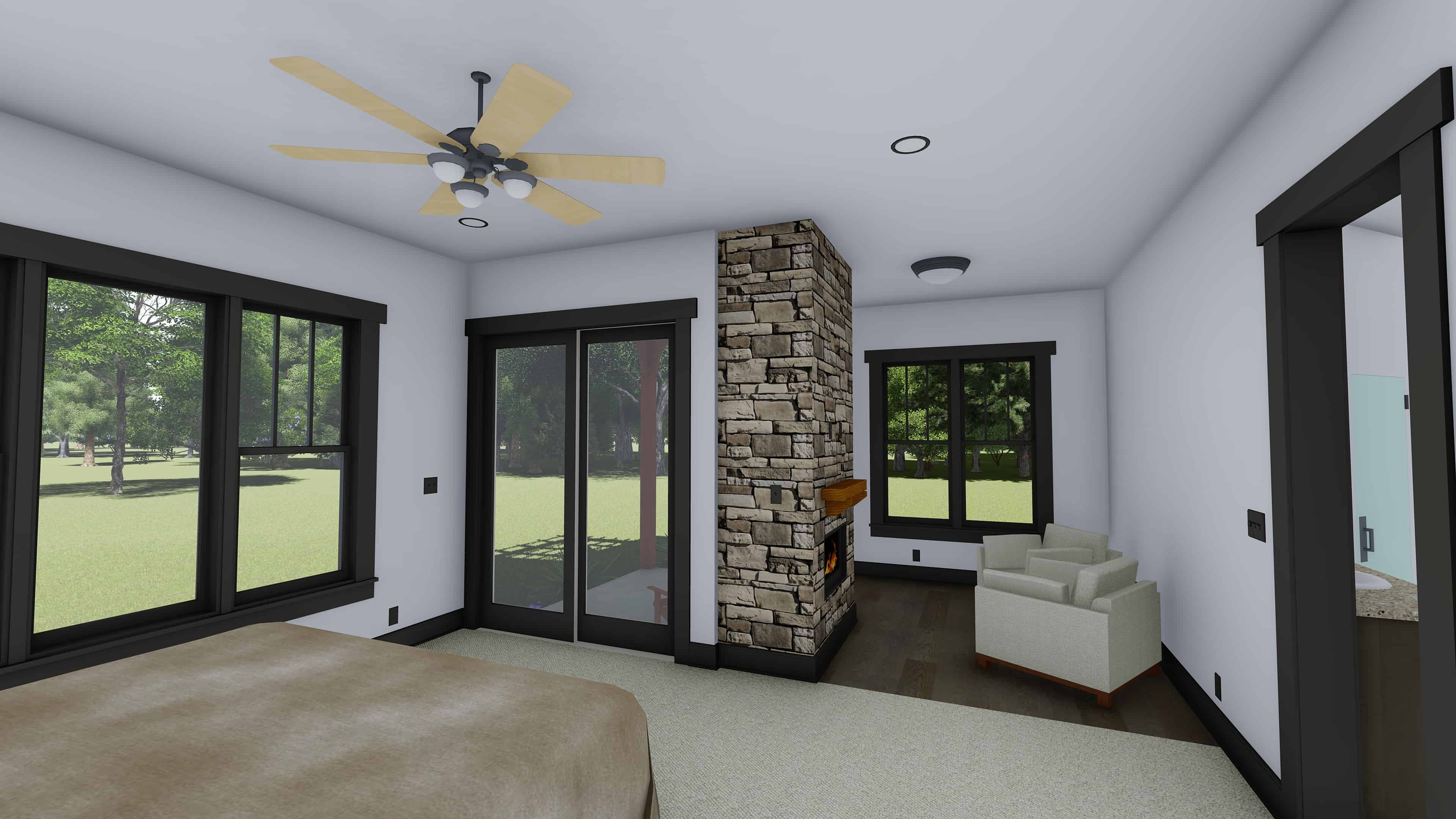 Master Bedroom of this 5-Bedroom, 4602 Sq Ft Plan - 194-1044