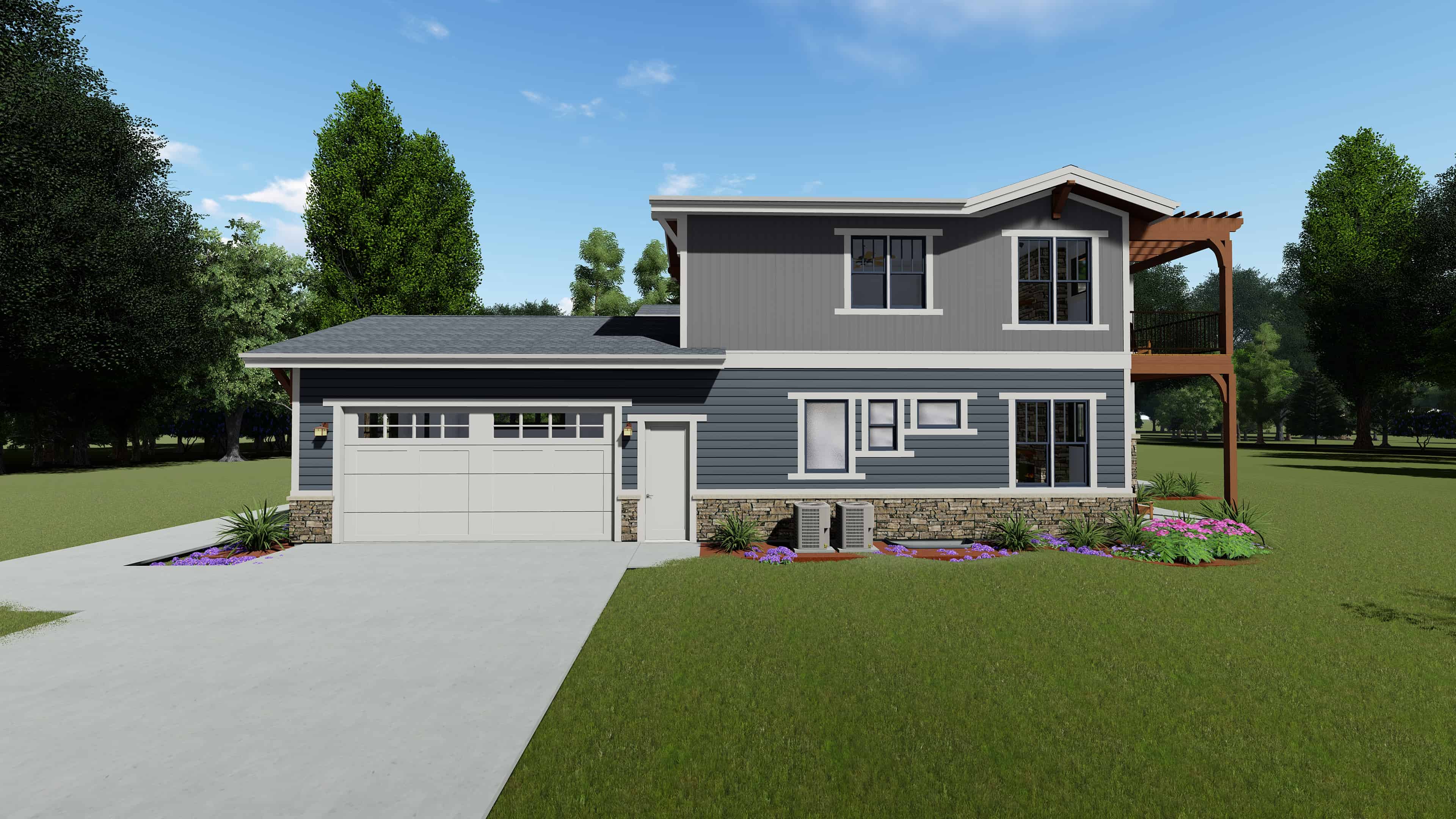 Right Side View of this 5-Bedroom, 4602 Sq Ft Plan - 194-1044