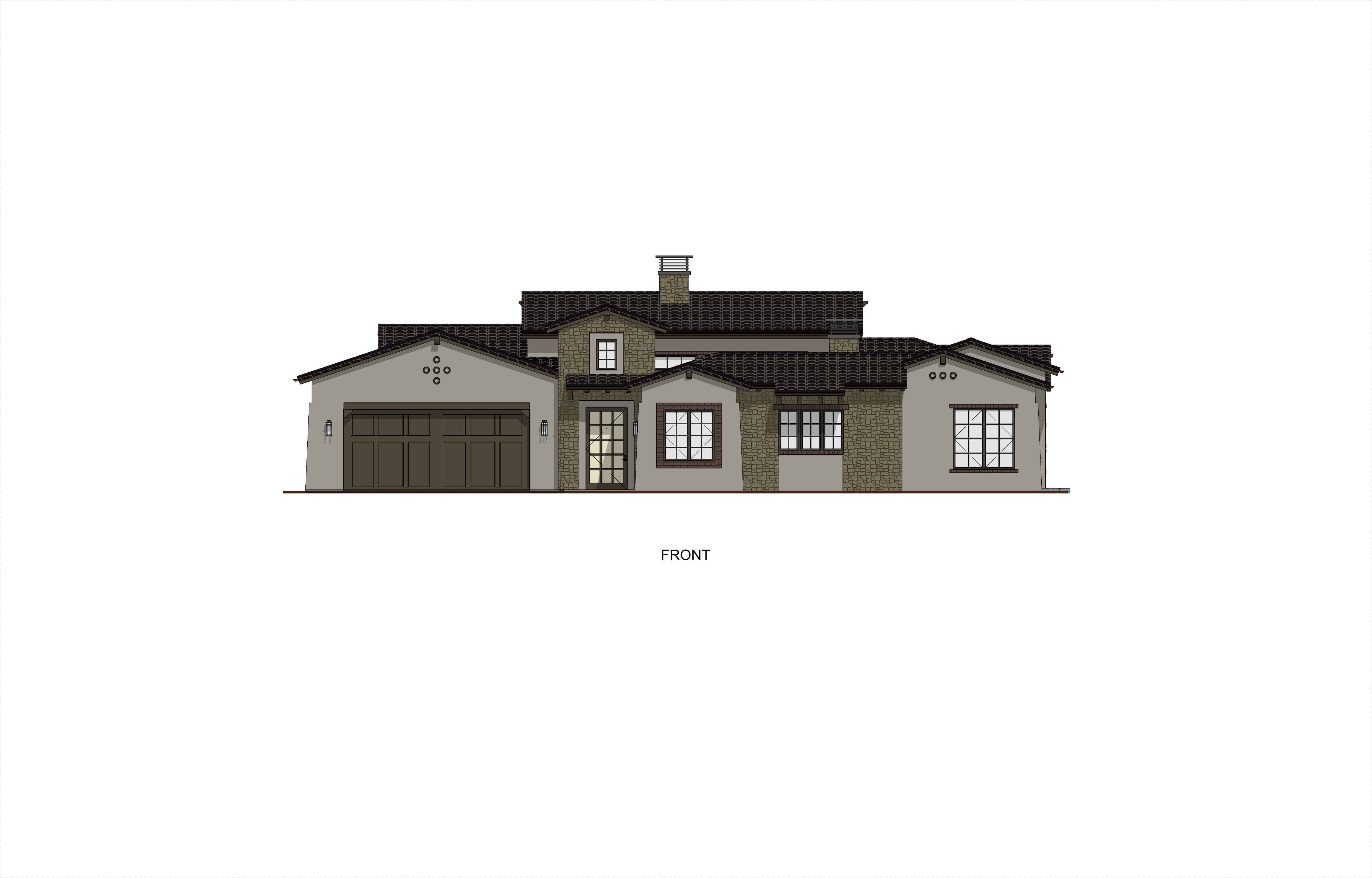 Home Plan Front Elevation of this 3-Bedroom,2770 Sq Ft Plan -194-1046