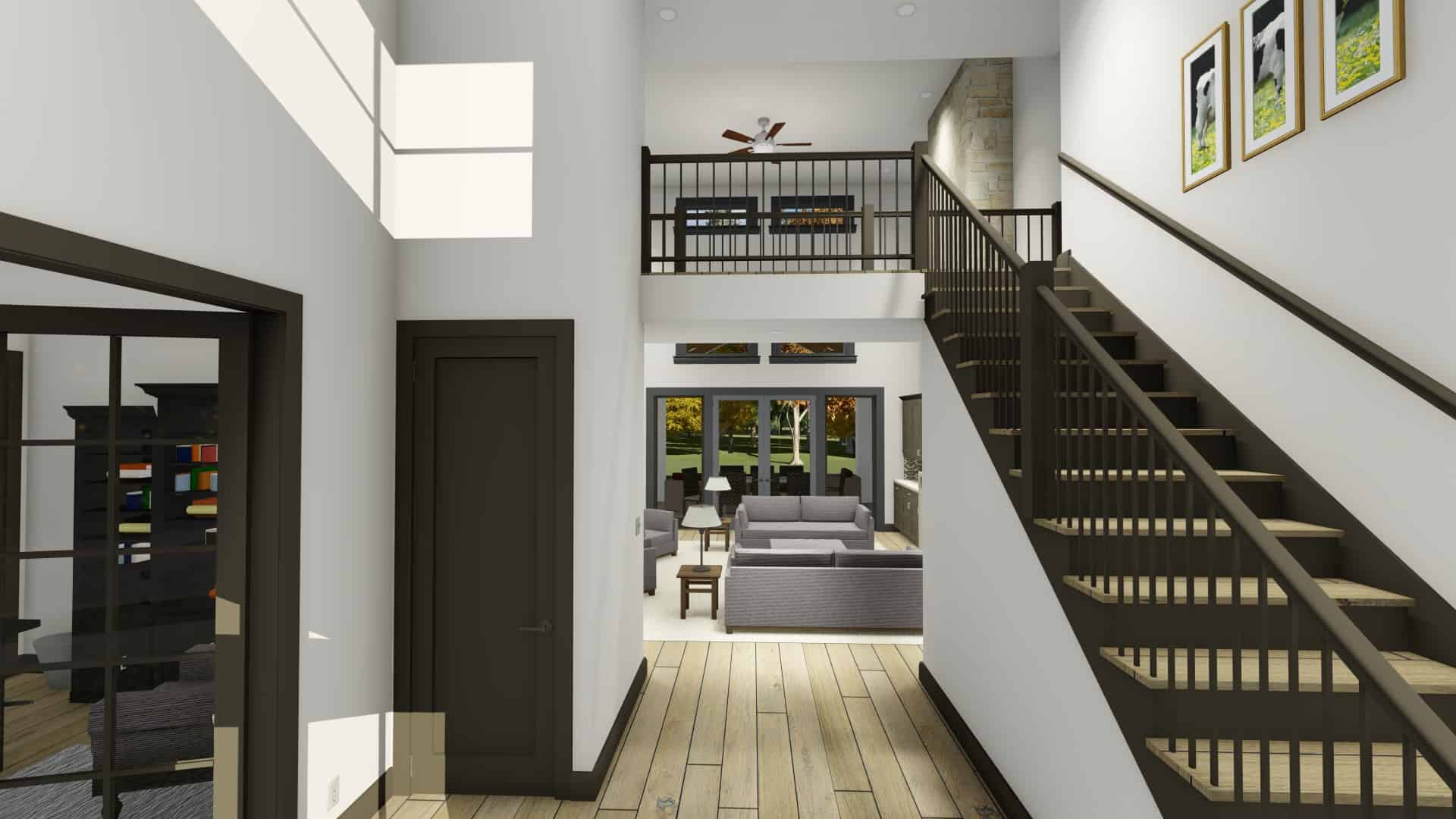 Entry Hall: Staircase of this 5-Bedroom, 3117 Sq Ft Plan - 194-1048