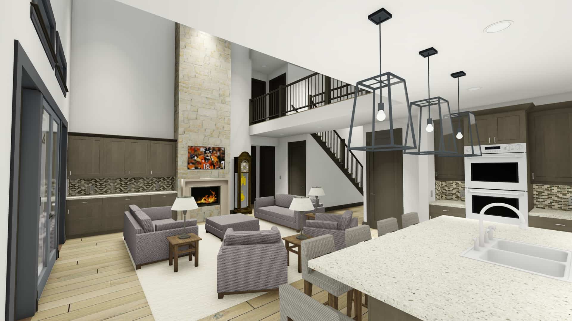 Great Room of this 5-Bedroom, 3117 Sq Ft Plan - 194-1048