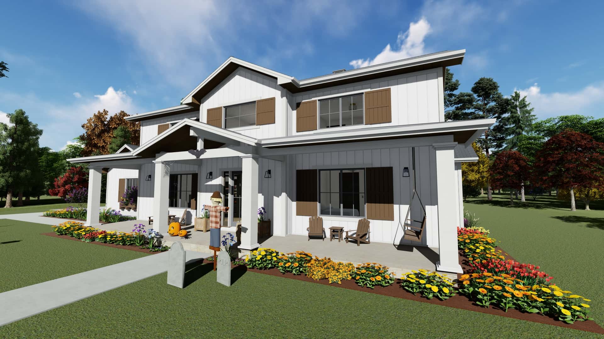 Right Side View of this 5-Bedroom, 3117 Sq Ft Plan - 194-1048