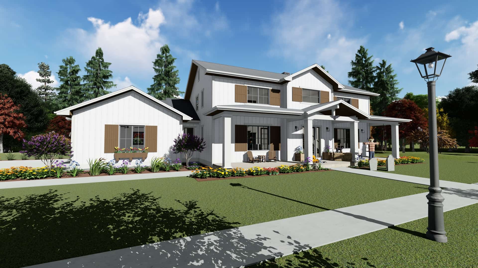 Left Side View of this 5-Bedroom, 3117 Sq Ft Plan - 194-1048