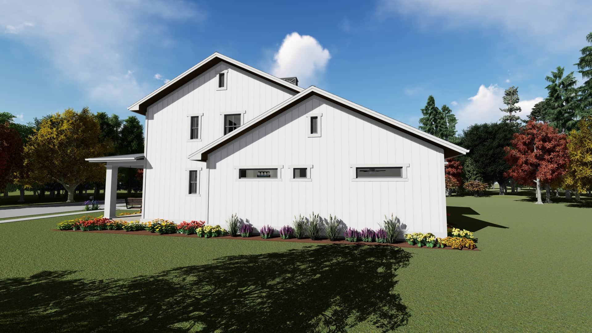 Side View of this 5-Bedroom, 3117 Sq Ft Plan - 194-1048