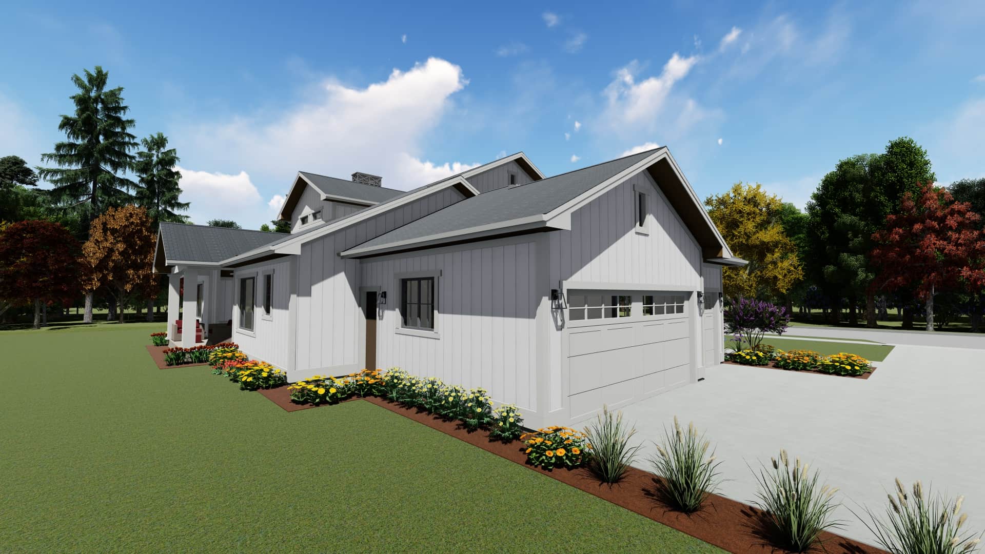 Garage of this 5-Bedroom, 3117 Sq Ft Plan - 194-1048