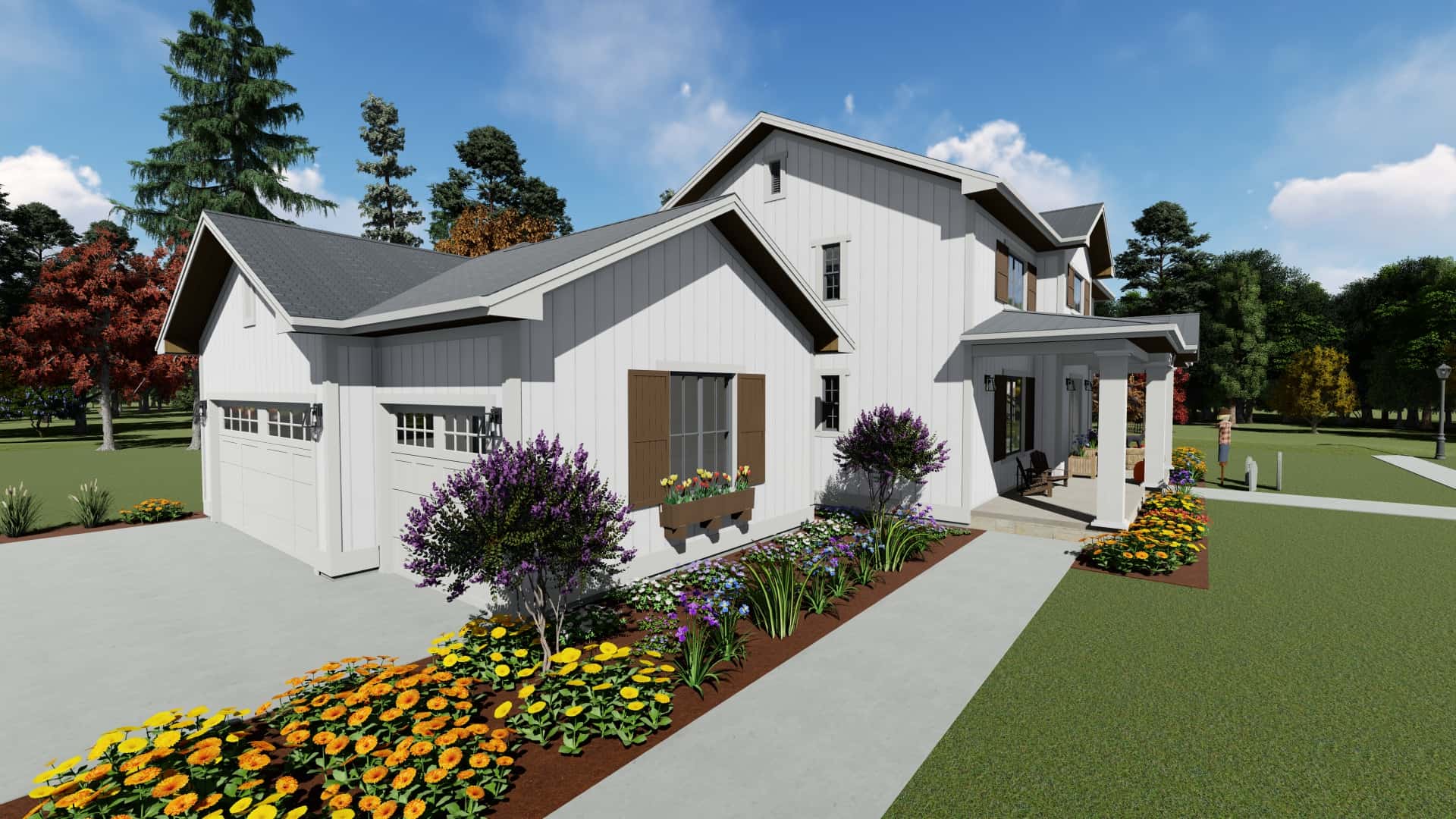 Garage of this 5-Bedroom, 3117 Sq Ft Plan - 194-1048