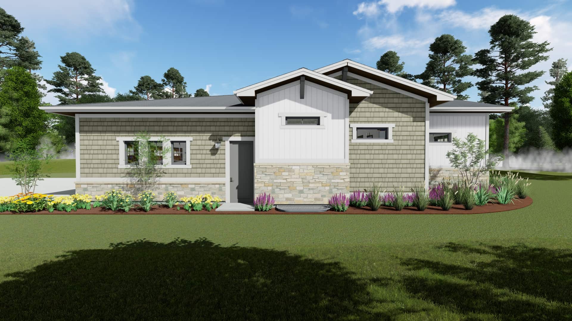 Side View of this 3-Bedroom, 2370 Sq Ft Plan - 194-1050