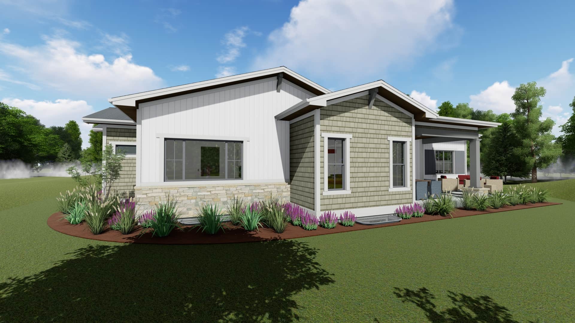 Side View of this 3-Bedroom, 2370 Sq Ft Plan - 194-1050