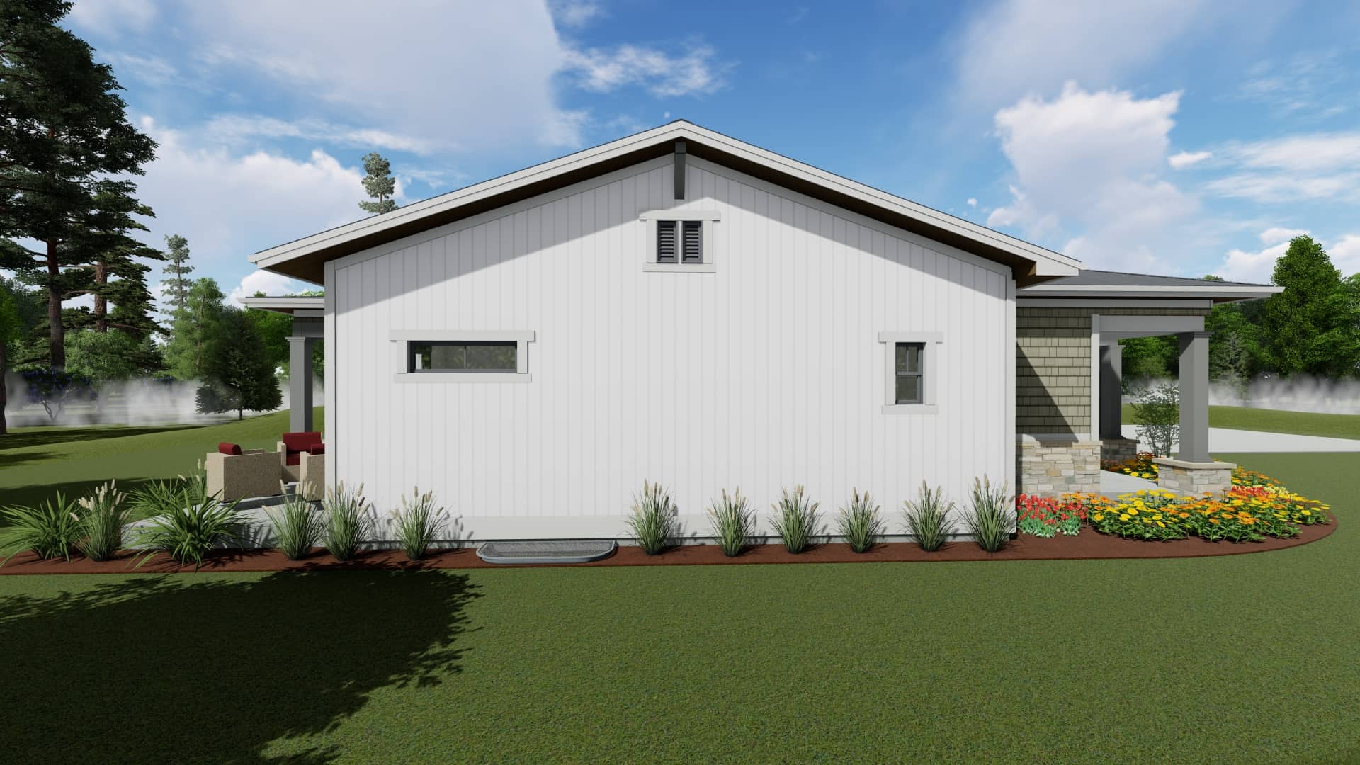 Side View of this 3-Bedroom, 2370 Sq Ft Plan - 194-1050