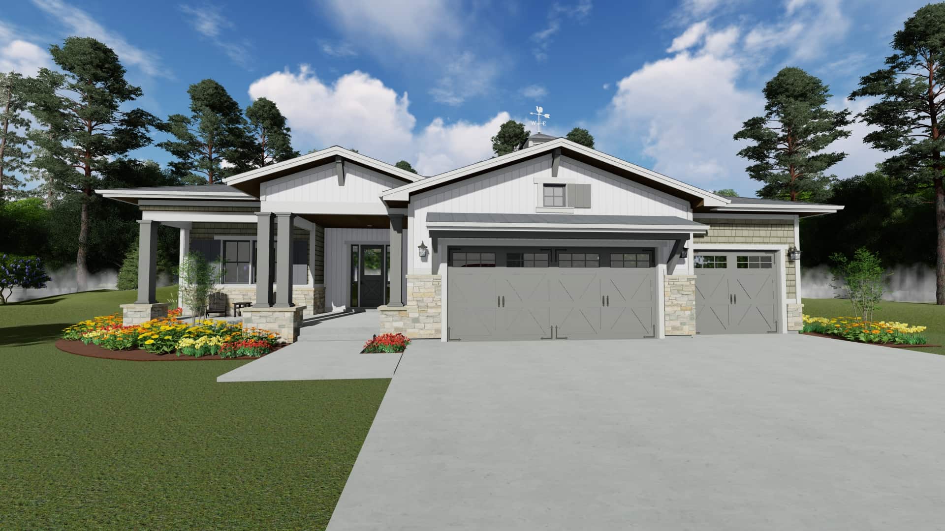 Garage of this 3-Bedroom, 2370 Sq Ft Plan - 194-1050