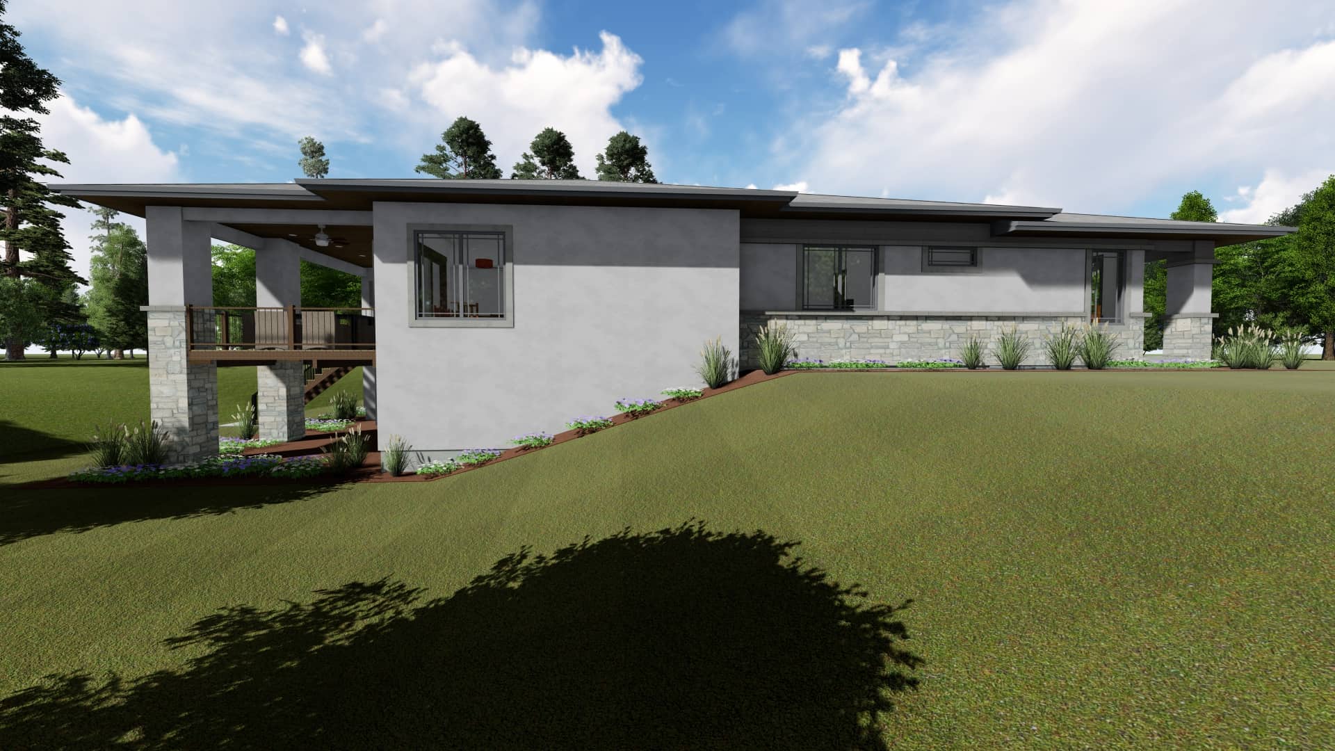 Side View of this 3-Bedroom, 2385 Sq Ft Plan - 194-1051