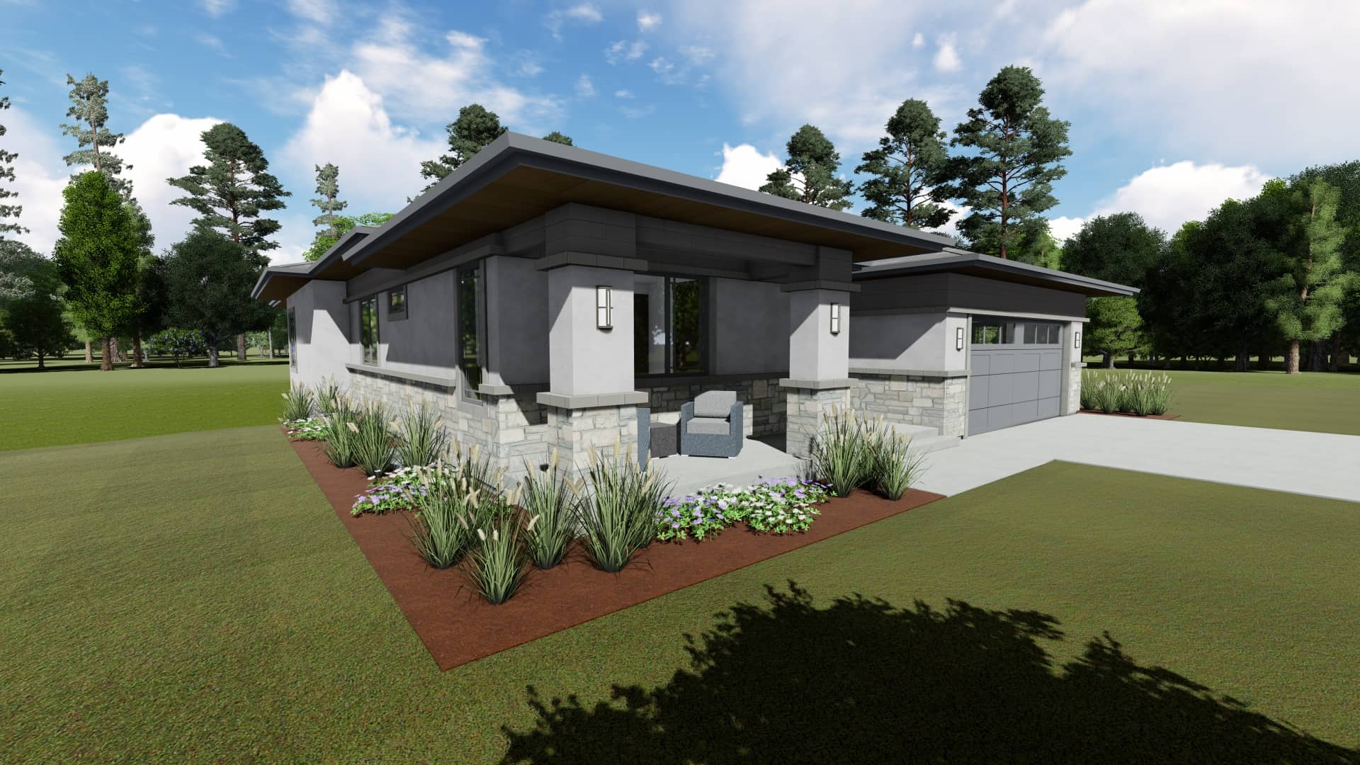 Side View of this 3-Bedroom, 2385 Sq Ft Plan - 194-1051