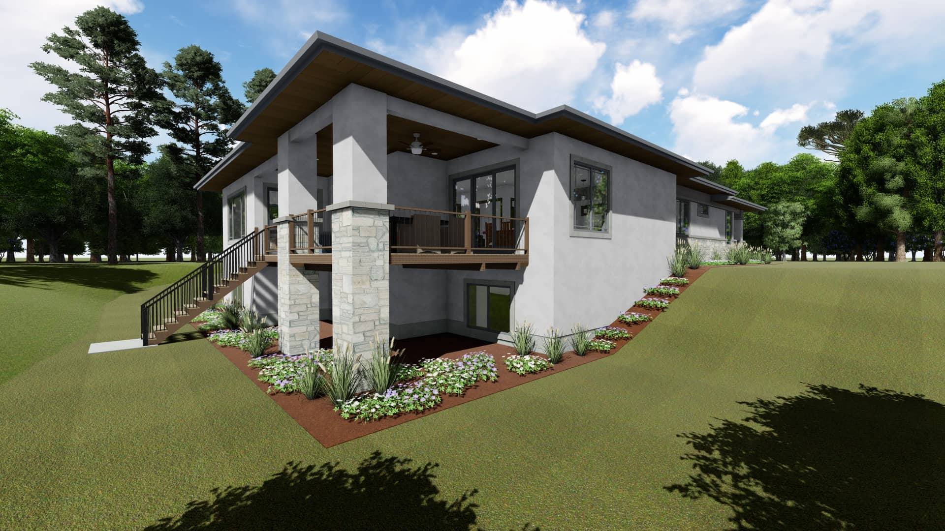Side View of this 3-Bedroom, 2385 Sq Ft Plan - 194-1051