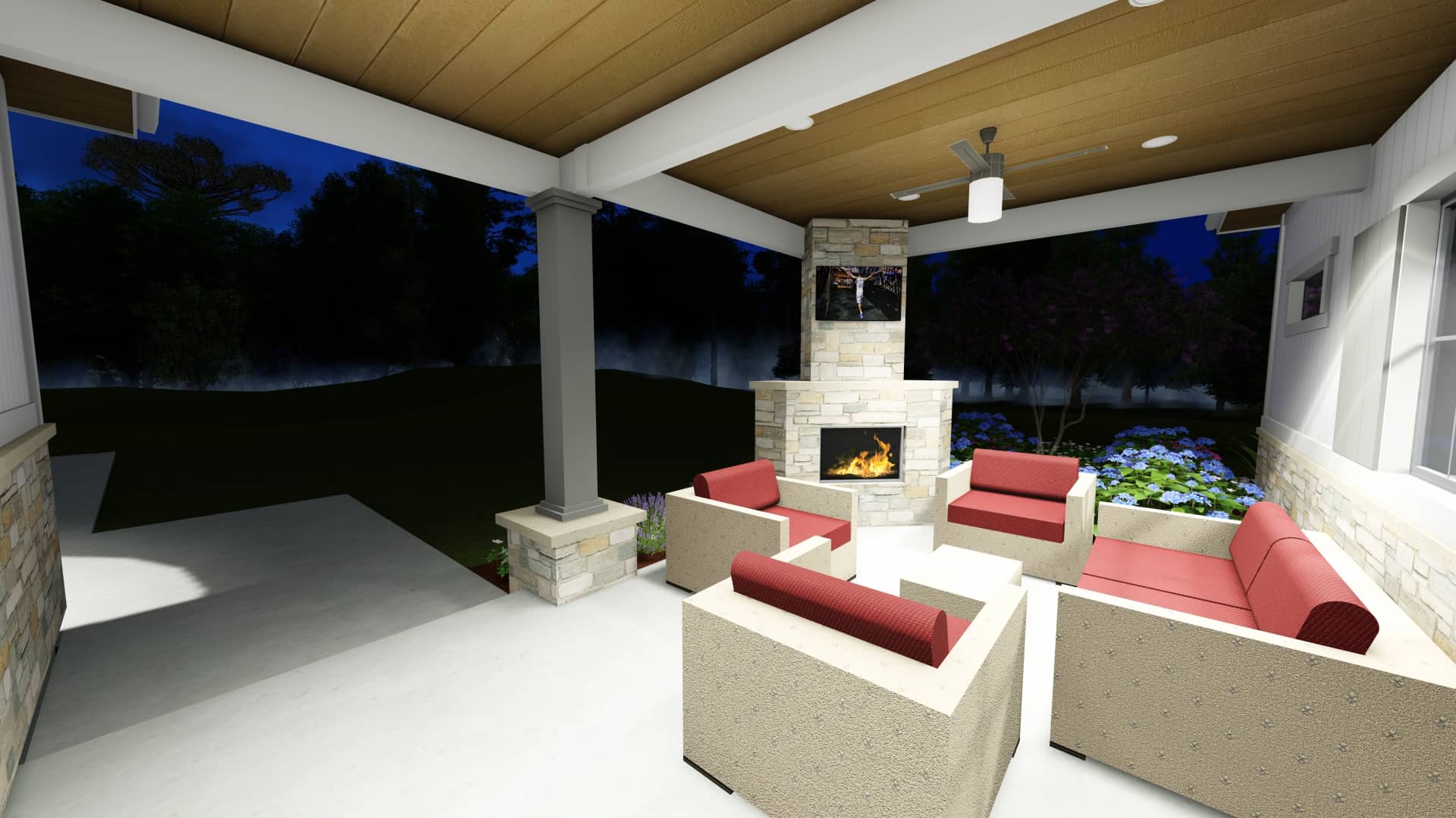 Patio of this 2-Bedroom, 2470 Sq Ft Plan - 194-1052