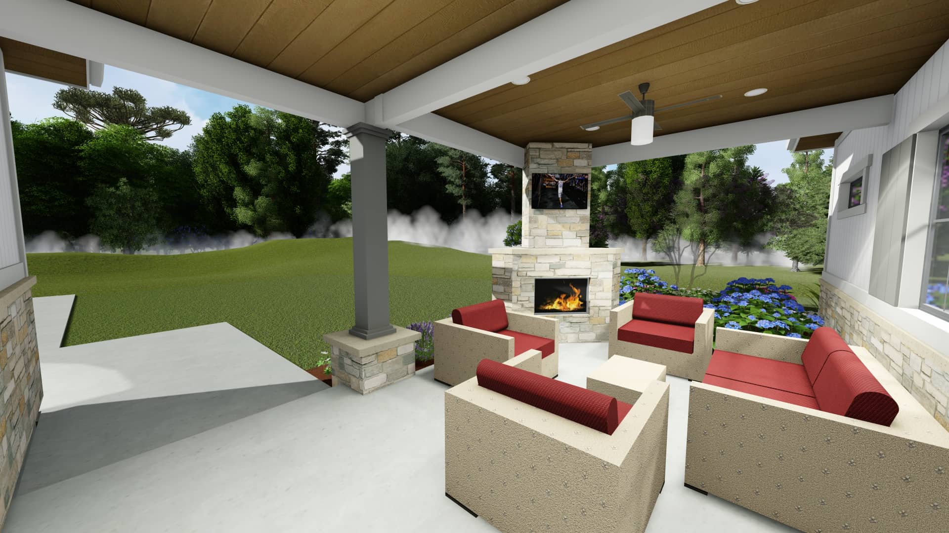 Patio of this 2-Bedroom, 2470 Sq Ft Plan - 194-1052
