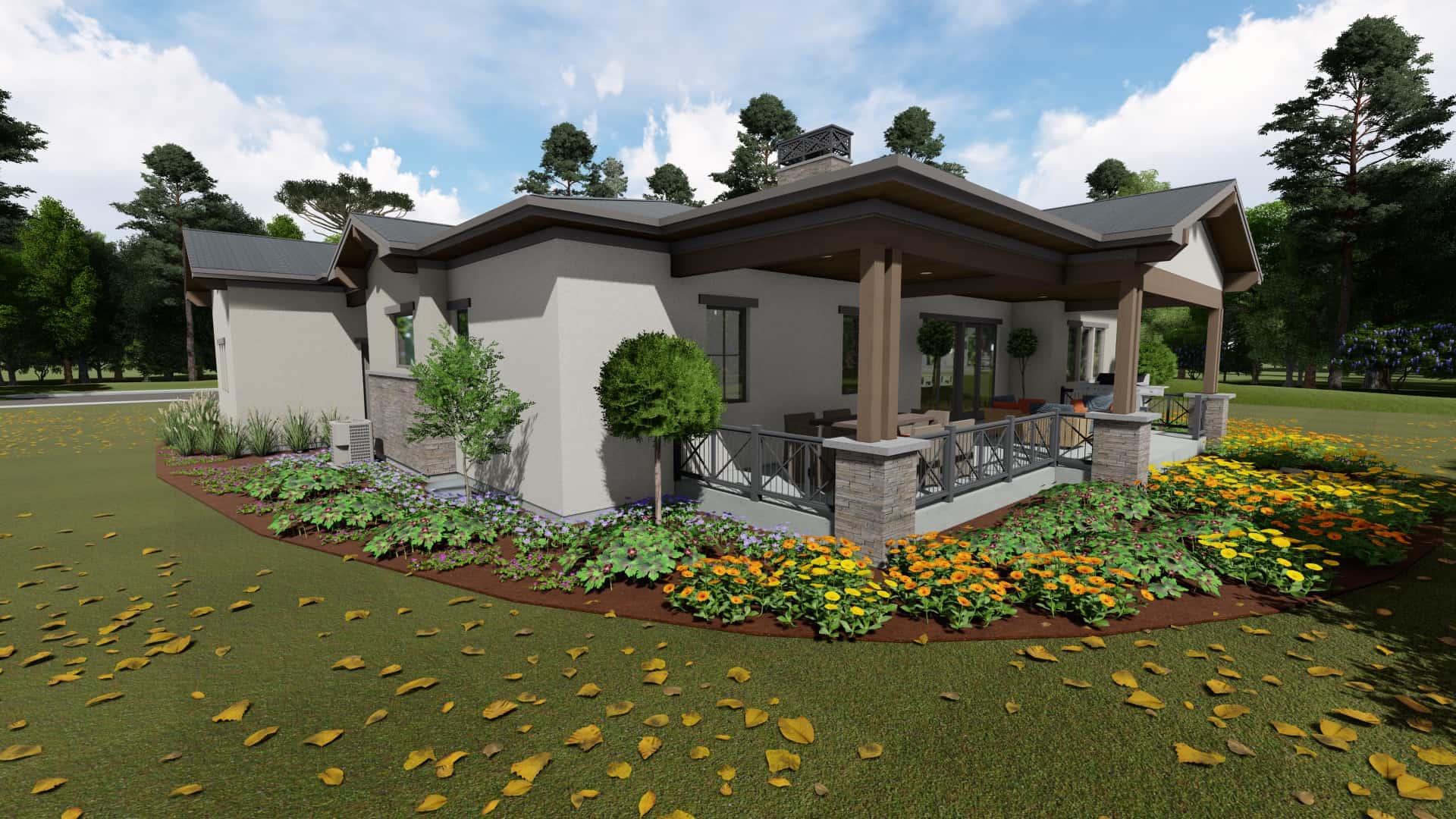 Side View of this 3-Bedroom, 2485 Sq Ft Plan - 194-1053
