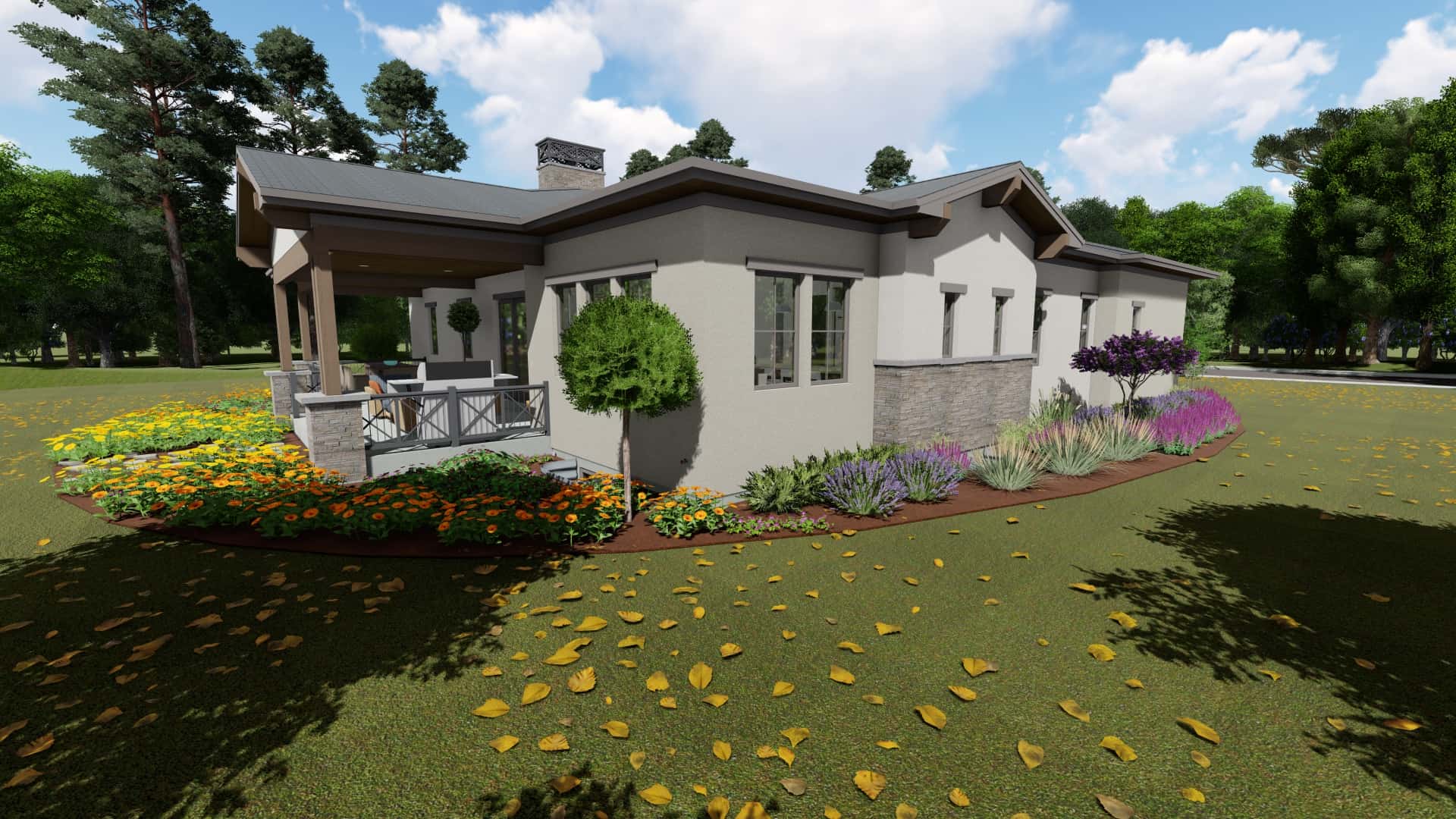 Side View of this 3-Bedroom, 2485 Sq Ft Plan - 194-1053