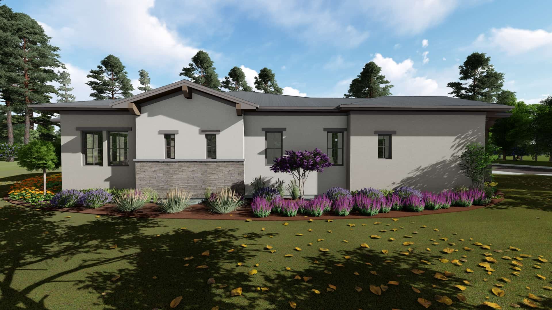 Side View of this 3-Bedroom, 2485 Sq Ft Plan - 194-1053